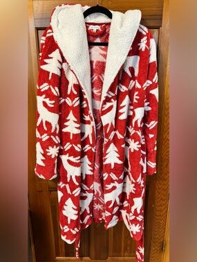 Vera Bradley Cozy Life Jacquard Robe Reindeer Intarsia